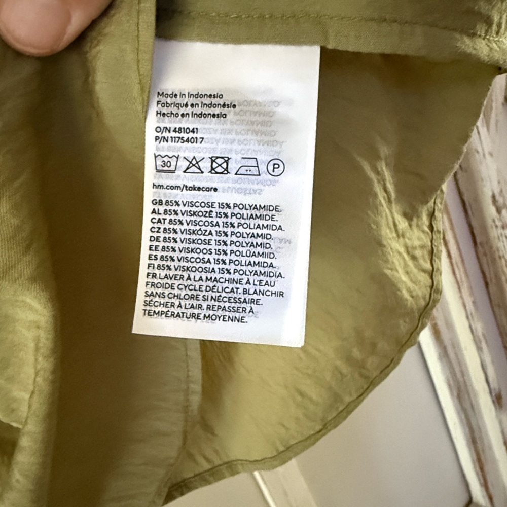 H&M Olive Green Off-Shoulder Blouse - Picture 6 of 6